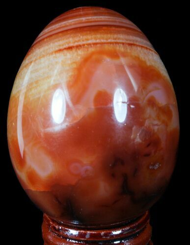 Colorful Carnelian Agate Egg #55505